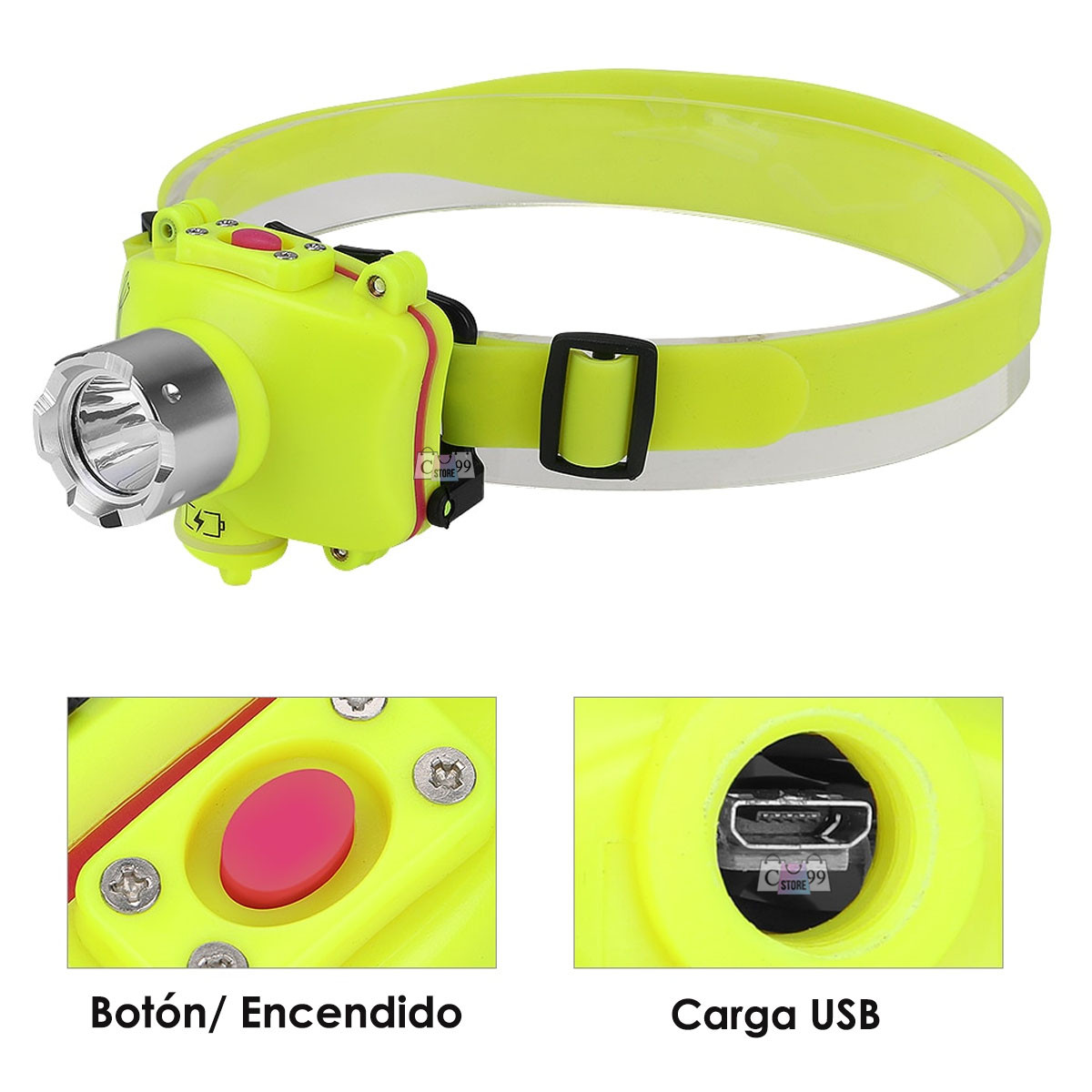 Miniatura 5 de Linterna De Cabeza Sumergible Para Buceo